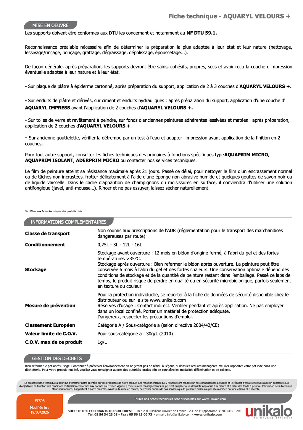 Aquaryl Velours +