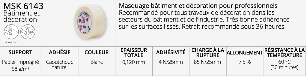 Scotch de masquage Blanc