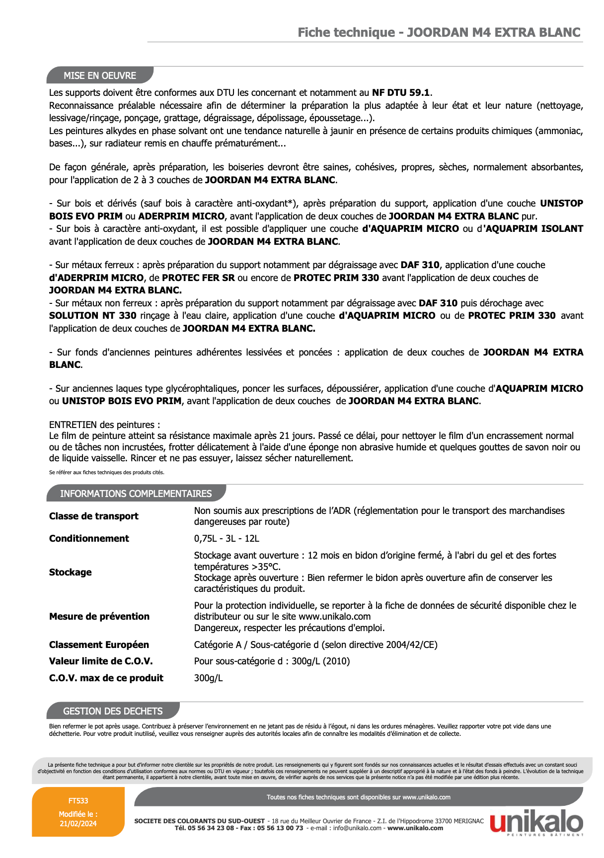 Joordan M4 Mat extra blanc