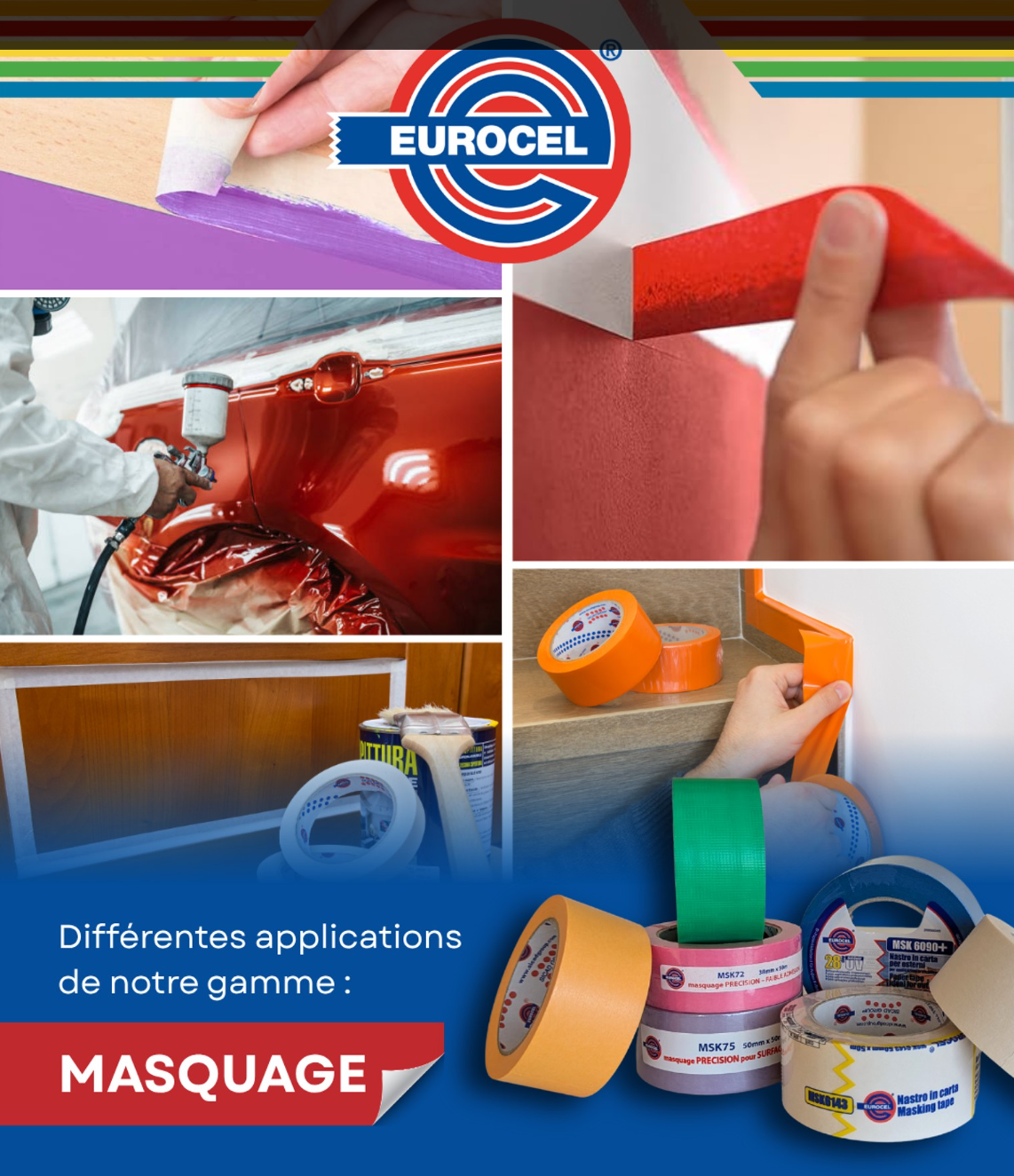Scotch de masquage Blanc