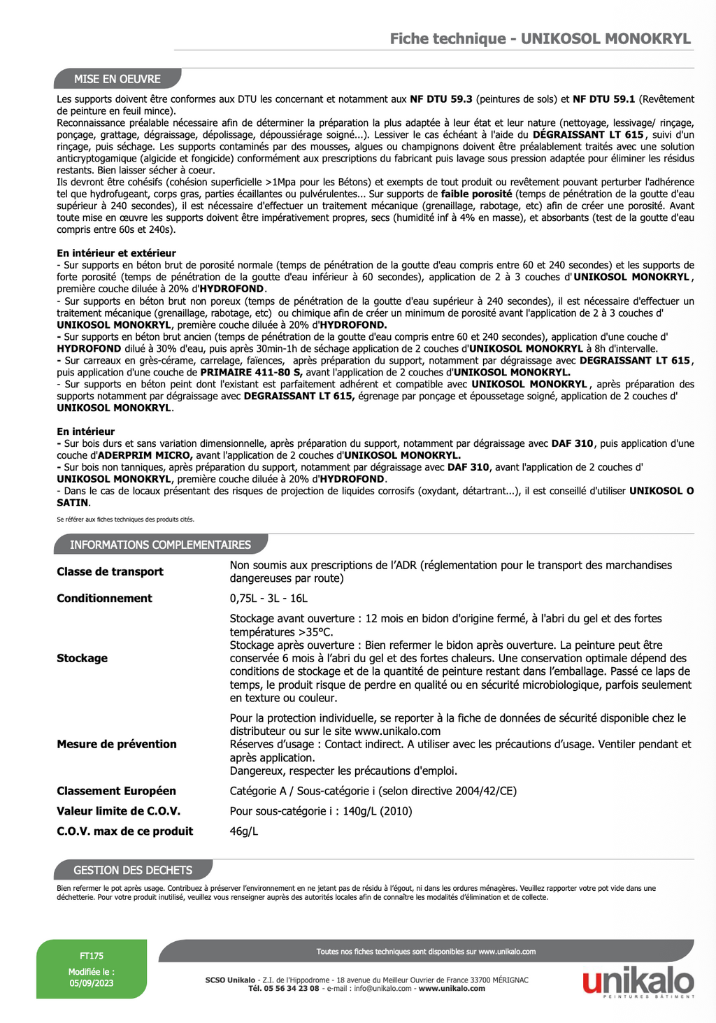 Unikosol Monokryl